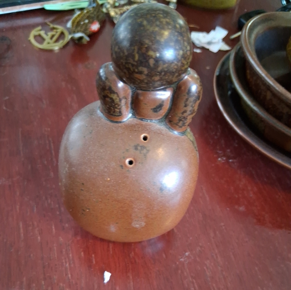 Rare Iron Mountain Stoneware Roan Mountain James Kaneko Boy Pepper Shaker 1960's